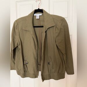 Casual Olive Utility Jacket for Women